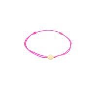 Elli Smile Face Textil 925 Silber vergoldet Pink Damen