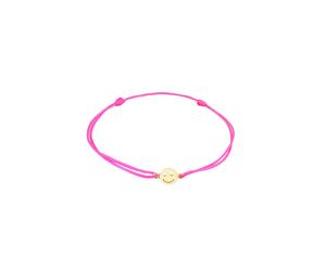 Elli Smile Face Textil 925 Silber vergoldet Pink Damen
