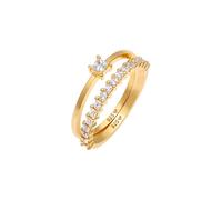 Elli Solitär Eternity Zirkonia Verlobung Set 925 Silber 52 Damen