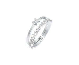Elli Solitär Eternity Zirkonia Verlobung Set 925 Silber 54 Damen