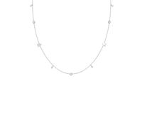 Elli Collierkettchen »Solitär Sterne Kristalle 925 Silber«, silberfarben