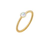 ELLI Damen Ring Solitär, Regenbogen gold, Größe 58, 4495804 Gold 58