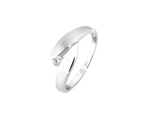 Elli Solitär Wickelring Zirkonia 925 Silber 52 Damen
