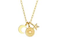 Elli Sonne Mond Stern Symbol 925 Silber goldfarben Damen