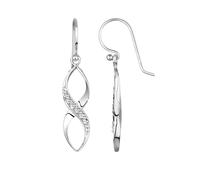 Elli Spirale Infinity Zart 925 Silber, mit Kristallen von Swarovski® Weiß Damen