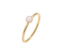 Elli Stapel Pink Opal 925 Silber vergoldet 52 Damen