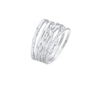 Elli Stapelringe Stacking Bandring 5er Set 925 Silber 52 Damen