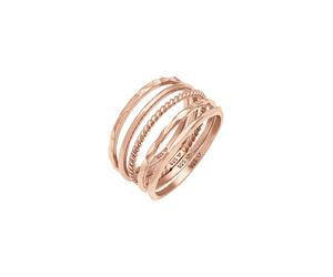 Elli Stapelringe Stacking Bandring 5er Set 925 Silber 58 Damen