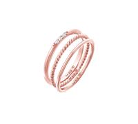 Elli Stapelringe Zirkonia Kordel Basic 3er Set 925 Silber 56 Damen