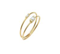 Elli Stapelringe Zirkonia Rechteck 2er Set 925 Silber 52 Damen