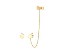 Elli Stecker Earcuff Klemme Rund Plättchen 925 Silber goldfarben Damen