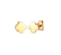 Elli Stecker Kleeblatt Symbol Klassisch 925 Silber goldfarben Damen
