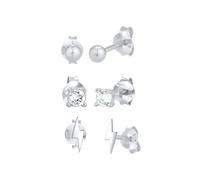 Elli Stecker Kugel Blitz 3er Set 925 Silber, mit Kristallen von Swarovski® OneSize Damen