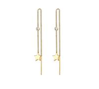 Elli Sterne Durchzieher 925 Silber, mit Kristallen von Swarovski® goldfarben Damen