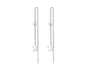 Elli Sterne Durchzieher 925 Silber, mit Kristallen von Swarovski® silberfarben Damen