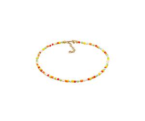 Elli Süßwasser-Zuchtperlen Glas Beads Bunt 925 Silber 22 Damen
