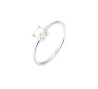 ELLI Damen Ring Perle Basic silber / perlweiß, Größe 58, 4607024 Silber / Perlweiß 58