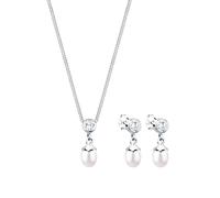 Elli Süßwasserperle Zirkonia 925 Silber Weiß Damen