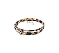 Elli Synthetik Leder Leopard 925 Sterling Silber vergoldet 16 Damen