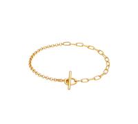 Elli T-Bar Verschluss Ketten-Mix Blogger 925 Silber goldfarben Damen