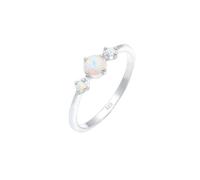 Elli, Ring Trend Bandring Trio Geo Vintage Opale 925 Silber in silber, Schmuck für Damen Gr. 54 mm