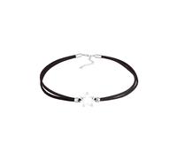 Elli Trend Choker Stern Anhänger Imitat Leder 925 Silber 32 Damen