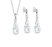 Elli Tropfen Bergkristall 925 Sterling Silber Weiß Damen