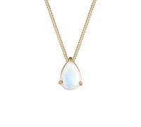 Elli Halskette Damen Tropfen Elegant mit Mondstein in 925 Sterling Silber vergoldet