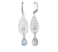 Elli Tropfen Ornament Orientalisch Mondstein 925 Silber Weiß Damen