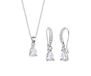 Elli Tropfen Zirkonia Sterling 925 Silber Weiß Damen