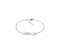 Elli Unendlichkeit Infinity Weiß 925 Sterling Silber, mit Kristallen von Swarovski® silberfarben Damen