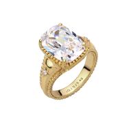 Elli Verlobungsring Zirkonia Weiß 925 Sterling Silber vergoldet 54 Damen