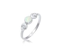 Elli Vintage Design Halbmond Opal Zirkonia 925er Silber 54 Damen