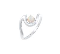 Elli Welle Wave Maritim Synthetischer Opal 925 Silber 58 Damen