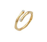 Elli Wickelring Bambus 925 Silber, mit Kristallen von Swarovski® 54 Damen