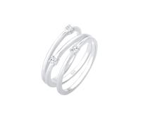 Elli Wickelring Filigran Zirkonia Trend 925 Silber 52 Damen