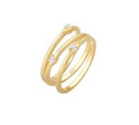Elli Wickelring Filigran Zirkonia Trend 925 Silber 56 Damen
