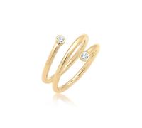 Elli Wickelring Geo 925 Sterling Silber, mit Kristallen von Swarovski® 52 Damen