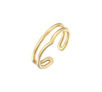 Elli Wickelring Offen V-Form 925 Silber goldfarben Damen