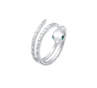 Elli Wickelring Schlange 925 Silber vergoldet, mit Kristallen von Swarovski® 58 Damen
