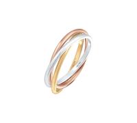 Elli, Ring Wickelring Trio Trini Basic 925 Silber in bunt, Schmuck für Damen Gr. 56 mm