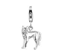 Elli Charm-Einhänger »Wolf Tier Natur 925 Sterling Silber«, Wolf