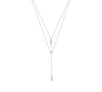 Elli Y-Kette Geo Layer 925 Silber, mit Kristallen von Swarovski® silberfarben Damen
