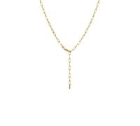 Elli Y-Kette Glieder Oval Grob 925 Silber vergoldet goldfarben Damen