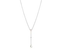 Elli Y-Kette Halbmond Regenbogen Mondstein 925 Sterling Silber silberfarben Damen