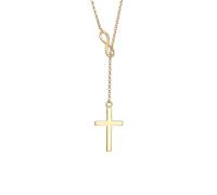 Elli Damen Schmuck Halskette Kette mit Anhänger Anker Maritim Infinity Unendlichkeit Liebe Freundschaft Hanseatisch Silber 925 Vergoldet Länge 45 cm