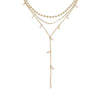 Elli Y-Kette Layer Kugel Perlen Design 3er Set goldfarben Damen