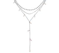 Elli Y-Kette Layer Kugel Perlen Design 3er Set silberfarben Damen