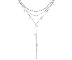 Elli Y-Kette Layer Kugel Perlen Design 3er Set silberfarben Damen