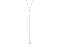 Elli Y-Kette mit Bergkristall Transparent 925 Sterling Silber 60 Damen